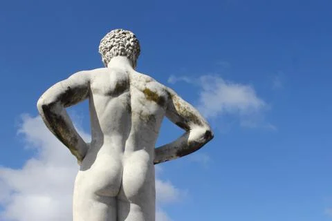 Olympic sport statue - backside Stock Photos