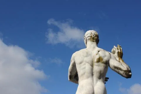 Olympic sport statue - backside Stock Photos