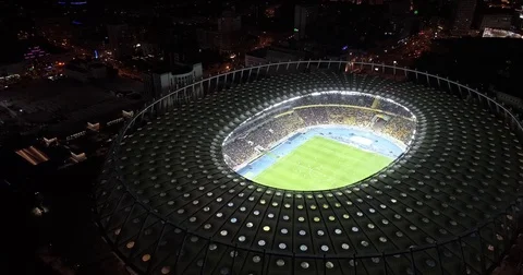 Olympic Stadium in Kiev Stock Footage 80919975