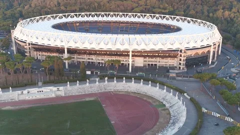Olympic stadium, Rome. Stadio Olimpico. Del Debbio - Moretti (1927) Stock Footage 71087357