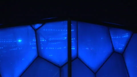 Olympic Stadiums at night 3 Stock Footage 198502