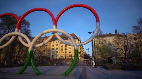 Olympic symbol Stock Footage 74174115