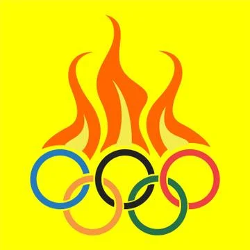 Olympic symbol of vector art Stock Illustration