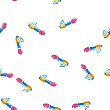 Olympic torch isometric icon seamless pattern color Illustrazione stock