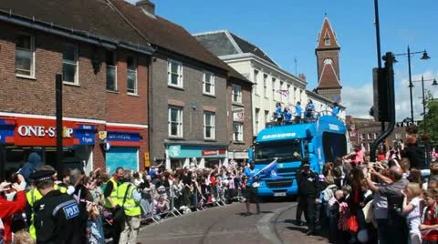 Olympic torch, Newbury, nine Stock Footage 12635616