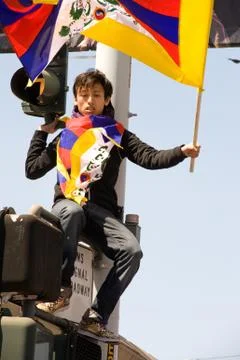 Olympic Torch Protests SF Stock Photos