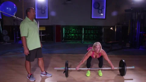 Olympic training Weight Lifting Stock Footage 32422449