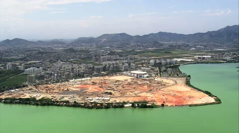 Olympic Village Under Construction 스톡 동영상 65443613