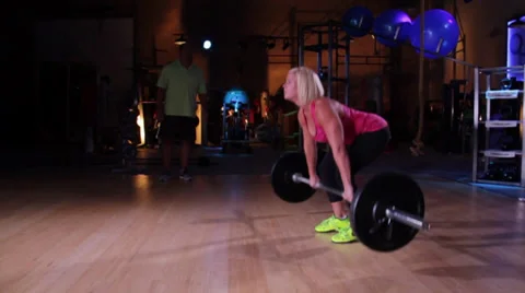 Olympic Weight Lifting Barbell Stock Footage 32422488
