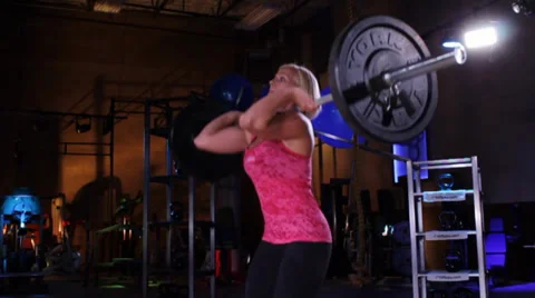 Olympic Weight Lifting Training Barbell Stock Footage 39153267