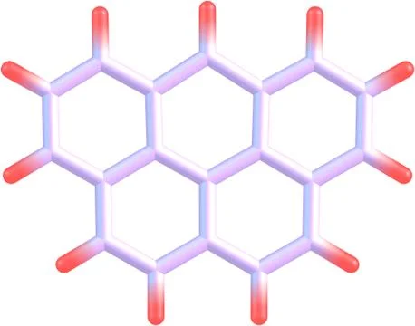 Olympicene molecular structure on white Stock Illustration
