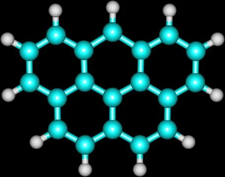 Olympicene molecular structure on white Stock Illustration