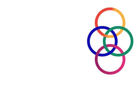Olympics circles made from elastics Stock Illustration