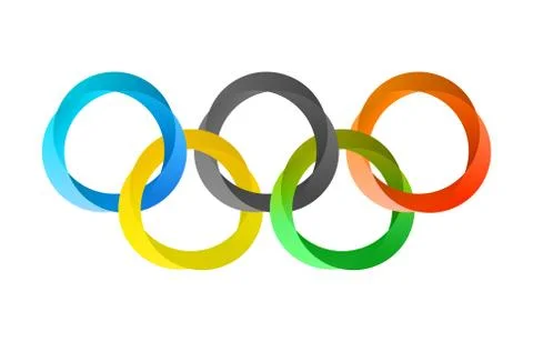 Olympics Circles in Modern Style Stock Illustration