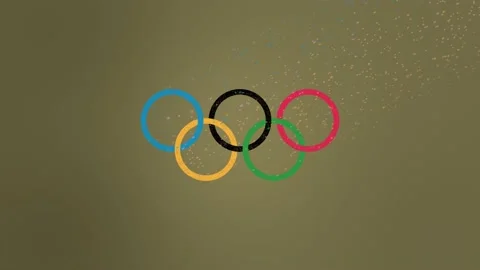 Olympics Rings Logo Wind Dissolve Stock Footage 157696343