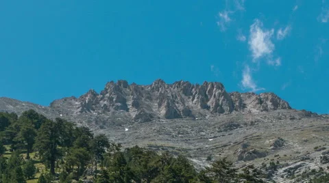 Olympus high peaks time lapse zoom out Stock Footage 64326422