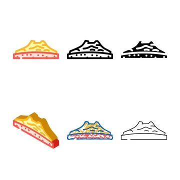 Olympus pack mons volcano mars planet color icon vector Stock Illustration