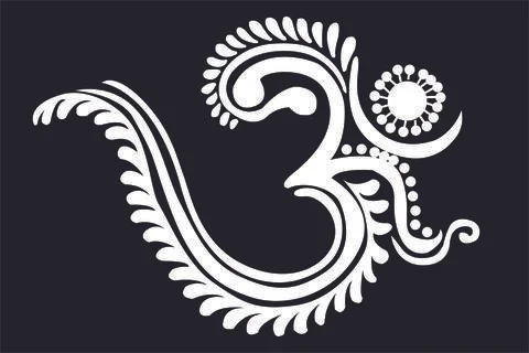 Om design concept of floral pattern Stock Illustration