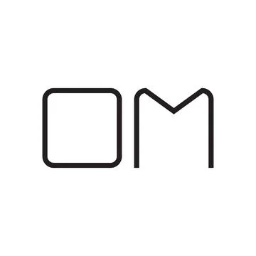 Om initial letter vector logo icon Illustrazione stock