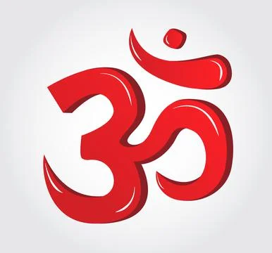 Om Isolated Hindu Religious Symbol Happy Diwali Spiritual Sign Stock Illustration
