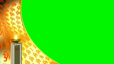 Om jacket on green screen chroma key for spiritual program Stock Footage 146179207