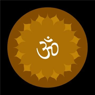 Om logo round background Stock Illustration