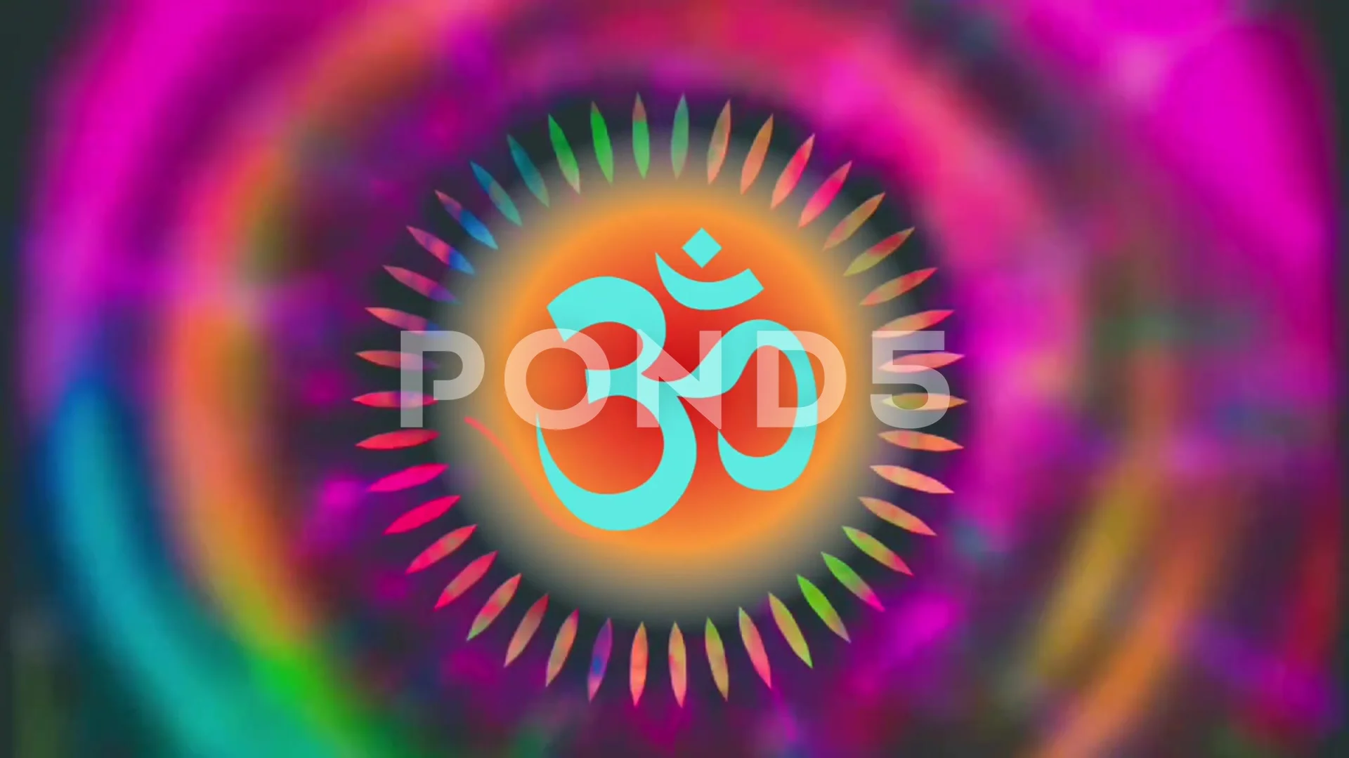 Om psychedelic background HD video medit... | Stock Video | Pond5