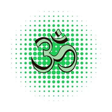 Om sign comics icon Stock-Illustration