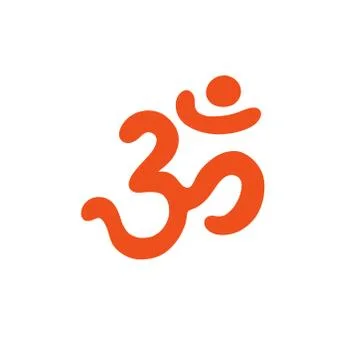 Om sign doodle icon, vector color illustration Stock Illustration