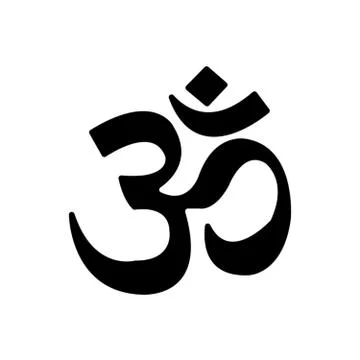 Om sign on white Stock Illustration