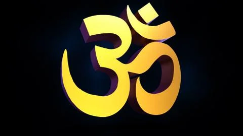 Om symbol 3d illustration Ilustración de archivo