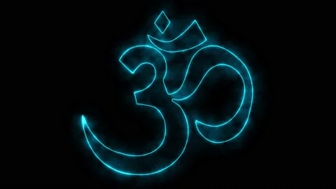 Om symbol 4 k Stock Footage 164705664