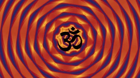 Om Symbol on Mandala background. Stock Footage 155637479