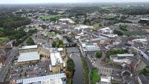 Omagh Town Centre, County Tyrone, Northern Ireland Stock Footage 214309396