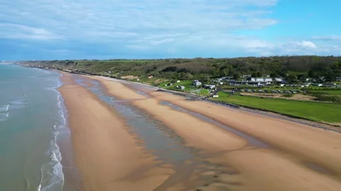 Omaha beach in Normandy Video stock 263224488