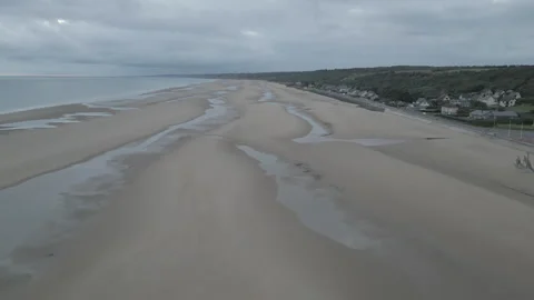 Omaha Beach at sunrise Stock Footage 319344740