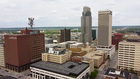 Omaha Downtown Skyline Stock Footage 241289703