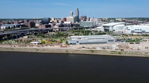 Omaha Skyline with The Luminarium Stock Footage 242451033