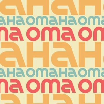 Omaha, USA seamless pattern Stock Illustration
