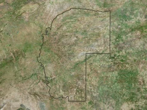 Omaheke, Namibia. High resolution satellite map Illustrazione stock