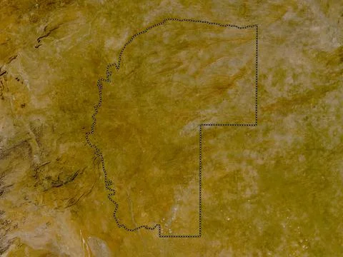 Omaheke, Namibia. Low resolution satellite map Illustrazione stock