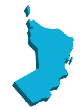 Oman - 3D map country Stock Illustration