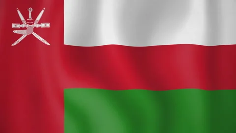 Oman animated flag. Seamless loop. 4K Stock Footage 145451113