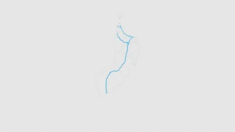 Oman Country Line Map Self Drawing Animated Overlay, Alpha 4K 스톡 동영상 340290037