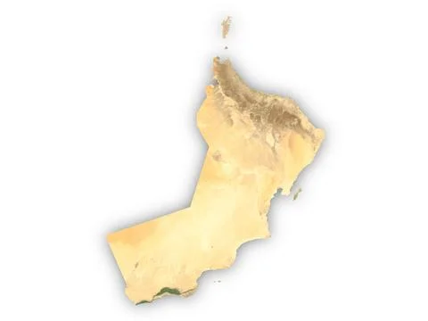 Oman cut out on white Stock Illustration