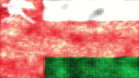 Oman digital flag - loop animation | Stock Video | Pond5