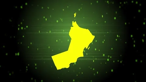 Oman Digital Map Intro Stock Footage 247970649