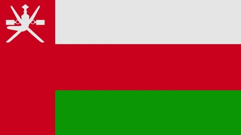 Oman flag with animated light sweep Stock Footage 309883630