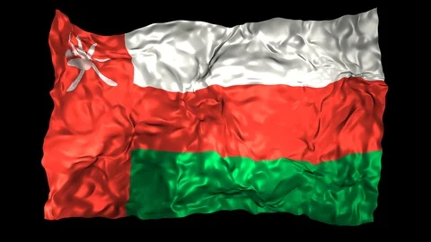 Oman flag Stock Footage 110826050