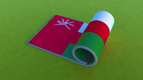 Oman Flag Stock-Footage 259300121